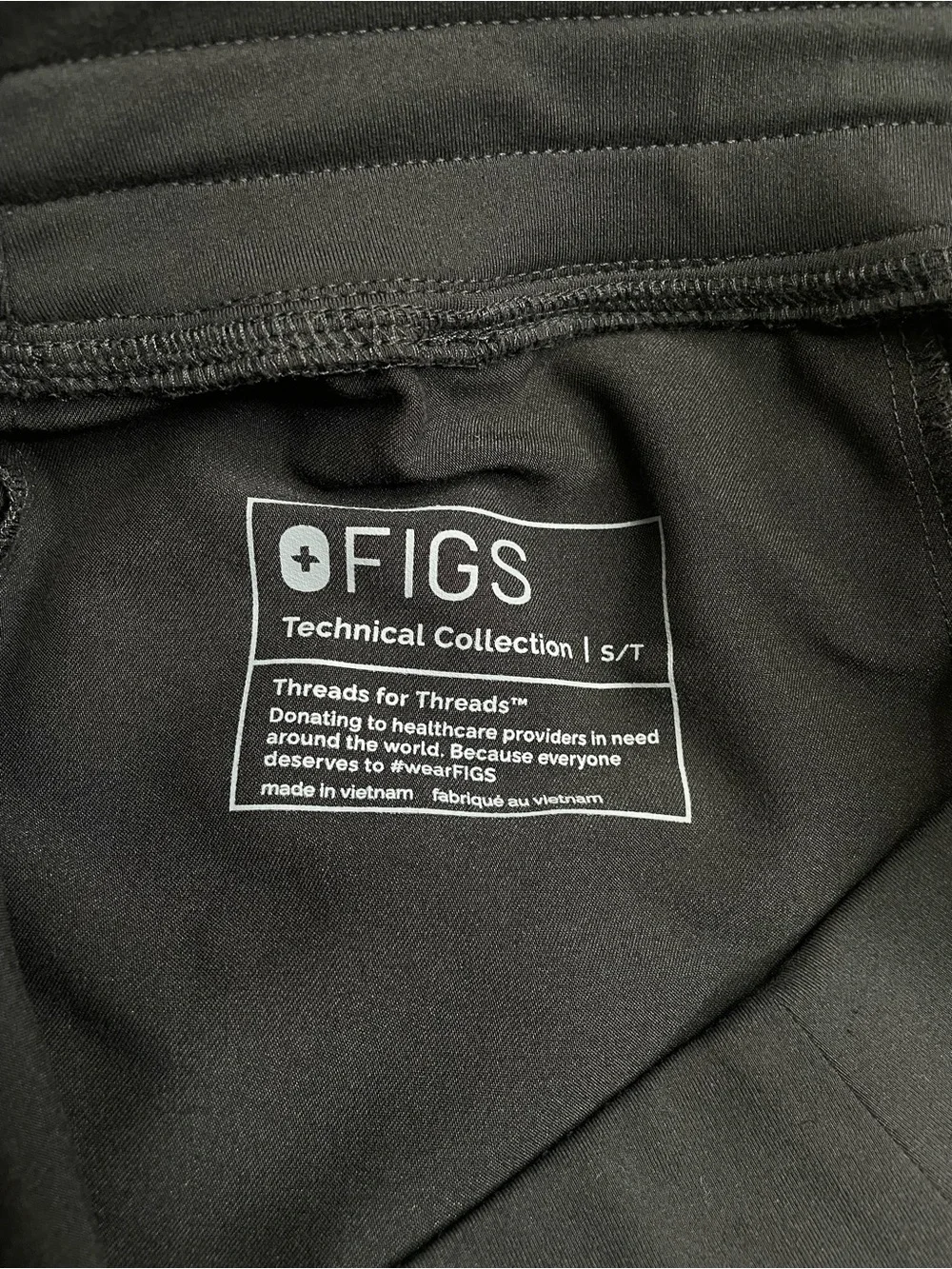 Figs‎ Black Joggers scrub Pants - S/T Medical Staff